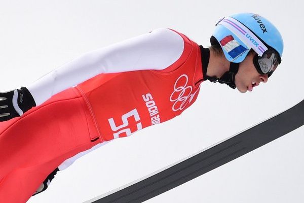 Jason Lamy-Chappuis dans le ciel de Sotchi en février 2014