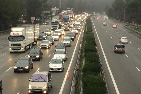 Circulation difficile sur l'A8