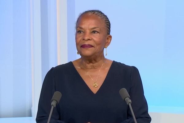 Christiane Taubira sur le plateau de France 3 Corse.