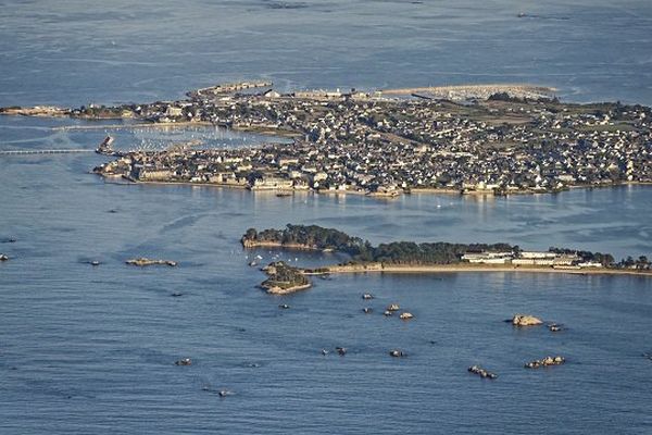 Une vue aérienne de Roscoff