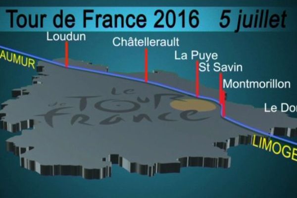 L'étape du Tour de France du 5/07/2016 traversera une partie de la Vienne.