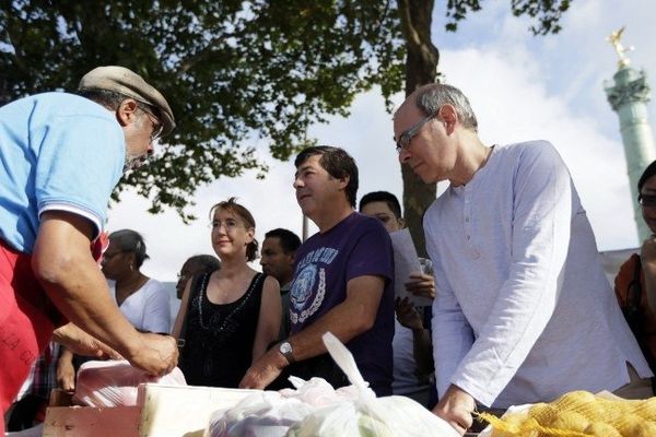 Les producteurs lot-et-garonnais à Paris le 22 août 2012.