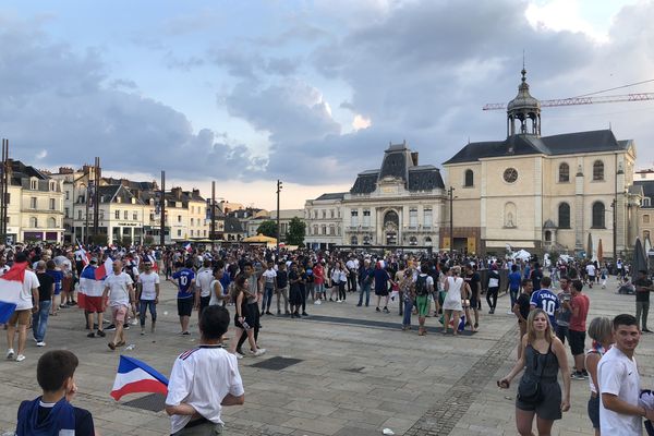 La place de la République au Mans lors de la finale de la Coupe du monde.