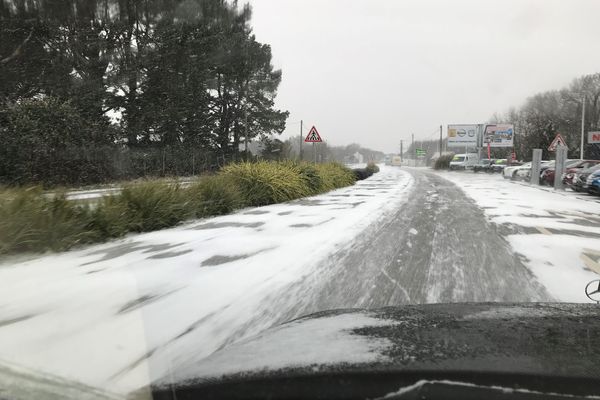 Neige à St Nazaire, le 11 février 2021