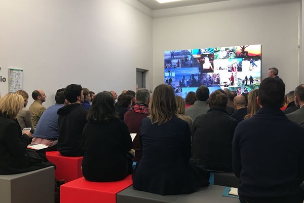 Présentation de la deuxième promotion de l'incubateur NMcube de Nantes. Médiacampus le 22 janvier 2018