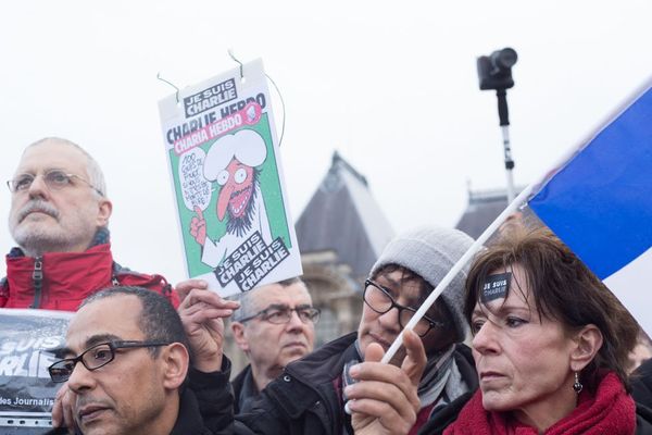 Lors de la manifestation lilloise le 10 janvier 2015