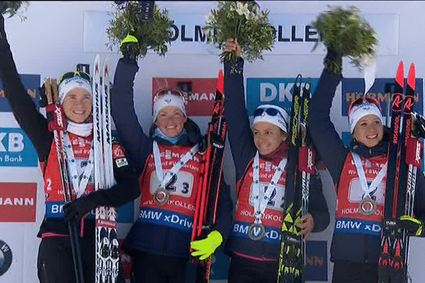 Marie Dorin termine sa carrière par une victoire.