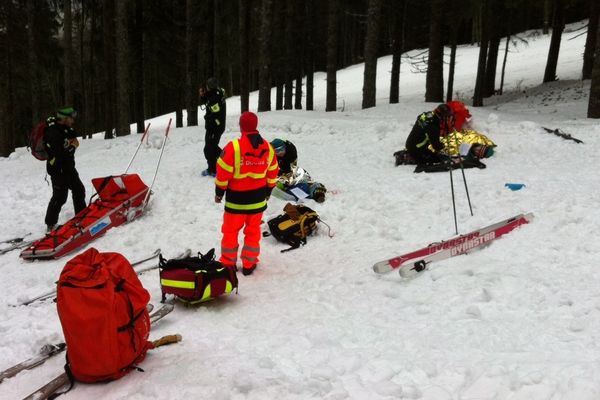 Des victimes sur les pistes de Métabief. Un simple exercice heureusement. 