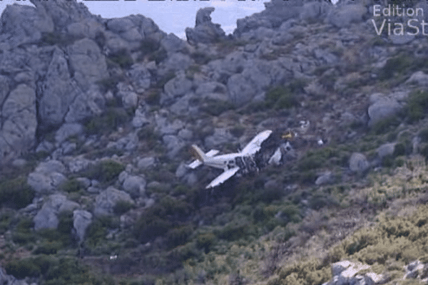 L'avion s'est écrasé au lieu dit du Cime Muzella, 1300 mètres au dessus d'Urtaca