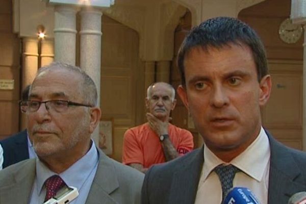 Manuel Valls et le recteur de la Mosquée de Lyon, Kamel Kabtane - 18/07/13  - 