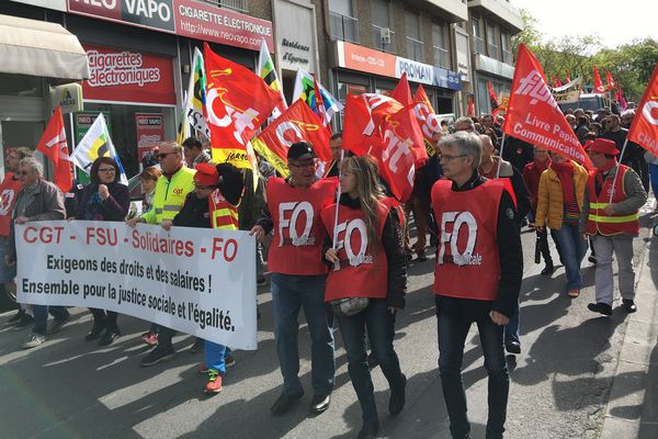 Le cortège à Angoulême ce mardi 1er mai. 