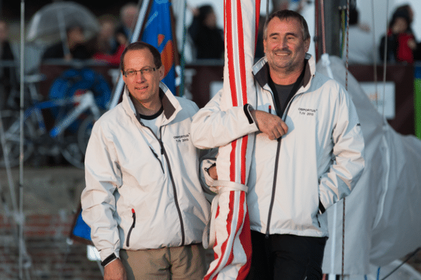 Les deux skippers lorrains avant le départ de la Transat Jacques Vabre.