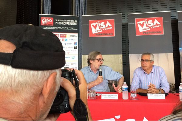 La conférence de presse Visa pour l'image  le 29 août 2017