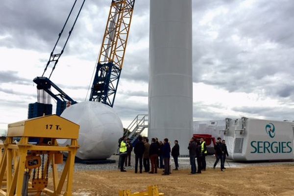 Le chantier du parc éolien de la Chapelle-Montreuil dans la Vienne