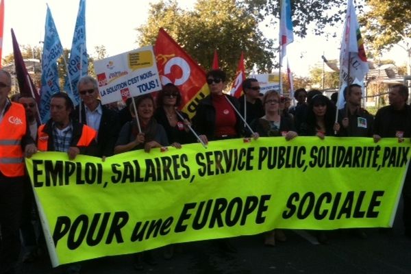 La manifestation contre l'austérité à Nîmes