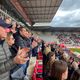 Une minute d'applaudissements à l’unisson pour Nicolas Holveck, juste avant le coup d’envoi du match ASNL-Martigues, le 15 avril 2024.