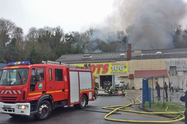 Dieppe le 3 avril 2019-incendie route de Bonne Nouvelle