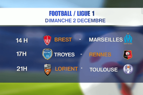 15e journée ligue 1 de football