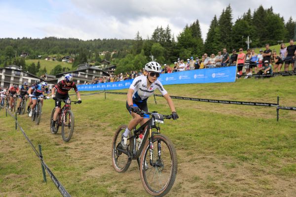 Loana Lecomte lors de la coupe du monde des Gets en 2021.