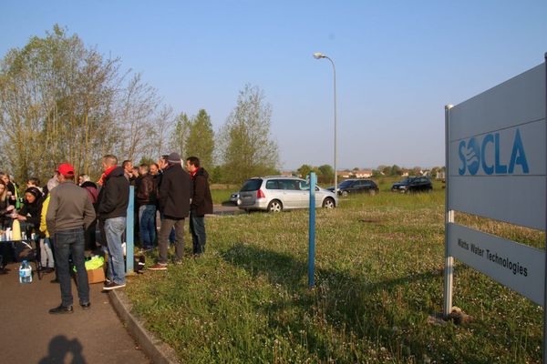 Les ouvriers de l'usine Socla de Virey-le-Grand en Saône-et-Loire le 9 mai 2016 (photo d'illustration).