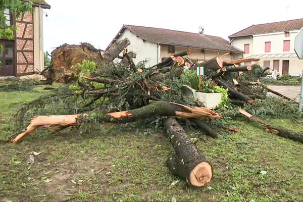 Orages en Saône-et-Loire : les dégâts à Montpont-en-Bresse