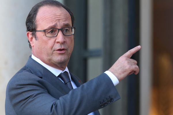 François Hollande sur le perron de l'Elysée