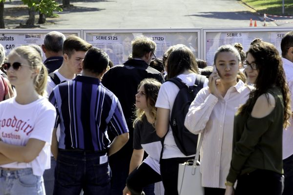 Des lycéens découvrent les résultats du baccalauréat. Photo d'illustration.