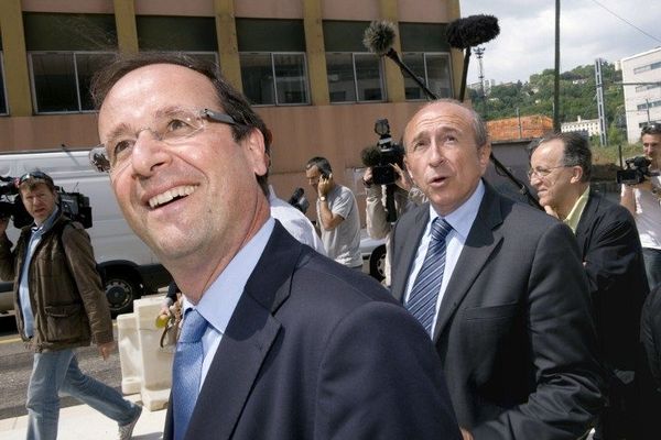 Francois Hollande et Gérard Collomb avant l'élection présidentielle