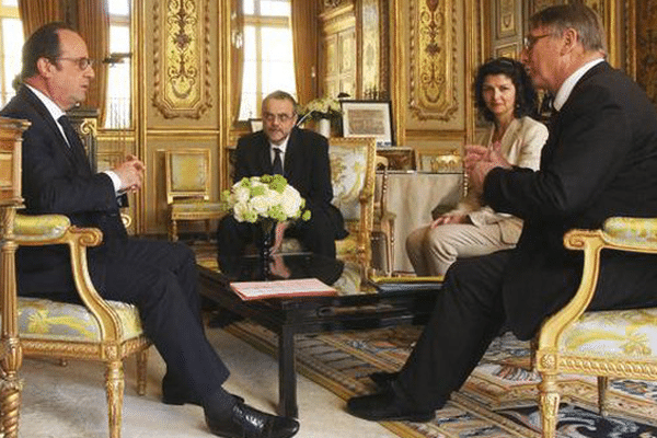 Le Président de la Région Limousin ce lundi dans le bureau du Président de la République.