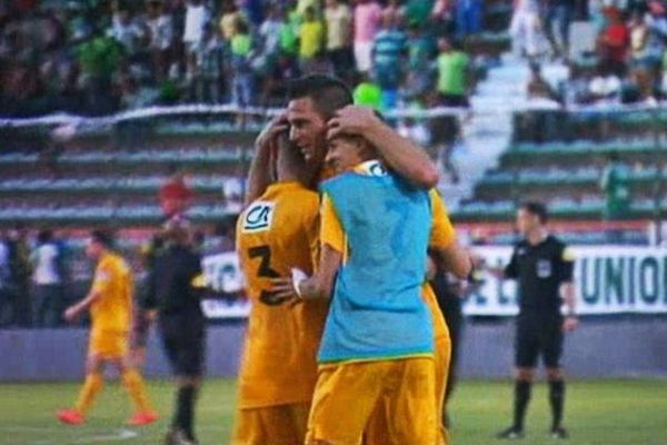 Les quevillais au stade de Saint-Pierre à la Réunion