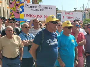 Argelès-sur-Mer (Pyrénées-Orientales) - manifestation des pêcheurs de loisirs - 13 juillet 2024.