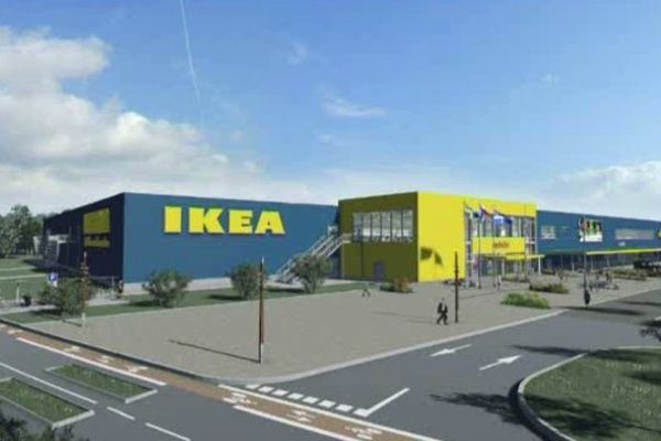 Images 3D du projet Ikea à Orléans. 