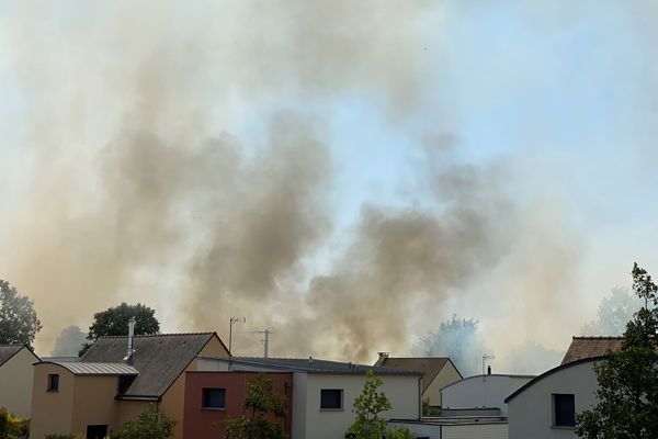 Incendie à Vitré le 18 juillet 2022