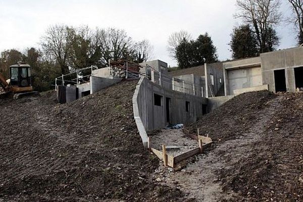 Le chantier de la villa Depardieu, Trouville, 21 novembre 2013