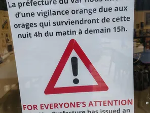 L'alerte affichée dans un camping de Roquebrune -sur-Argens, ce 14 août 2024