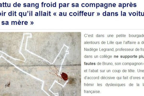 Un faux "fait-divers" imaginé par le Gorafi à Quesnoy-sur-Deûle.