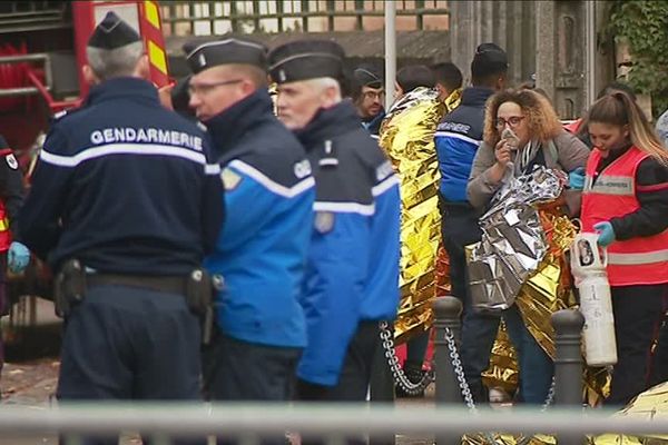 Exercice au Théâtre de Gray pour que la gendarmerie et les secours évaluent leur travail.