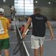 Arthur Etchebarn, le joueur français face à son adversaire australien lors des Championnats du monde de tennis adapté à Annecy - 9 septembre 2024