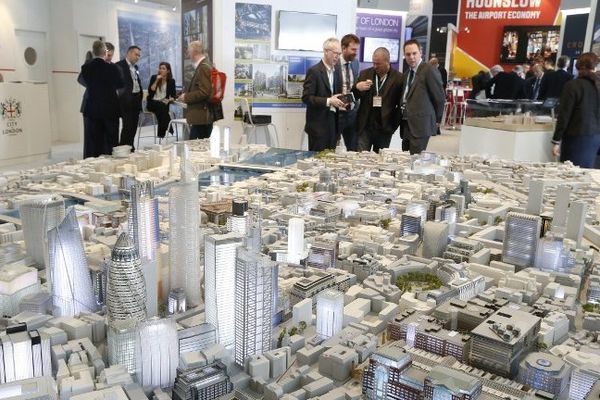 Maquette de la ville de LOndres présentée au MIPIM à Cannes