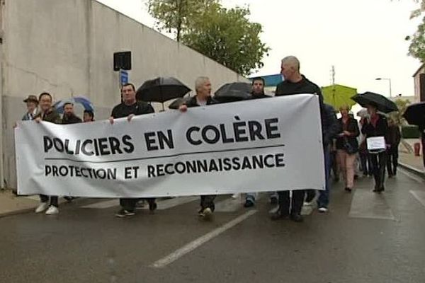 Nîmes - manifestation des policiers - 26 octobre 2016.