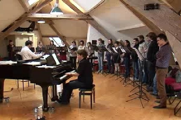 Le Jeune Choeur du Limousin en répétition, le 5 janvier 2013