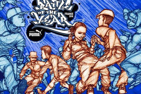 L'affiche de Battle of the year 2016  réalisée par Mode2, figure dans le monde du Graffiti.