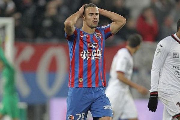 Damien Da Silva, SM Caen, lors du match face à Nice, samedi 6 décembre 2014