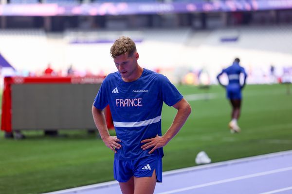 Stade de France - Kevin Mayer renonce à participer au décathlon des JO de Paris 2024 - 1er août 2024.