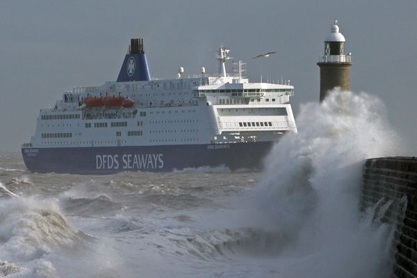 Un ferry DFDS Seaways entre Amsterdam et Newcastle, le 1 février 2015.