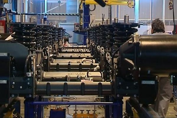 Les bogies fabriqués par Alstom au Creusot