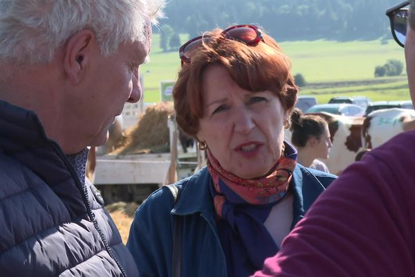 Anne Genevard, sur un comice agricole du Doubs ce 21 septembre.