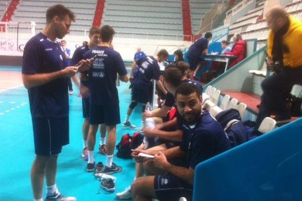 Entraînement de l'équipe de France Volley ball à Tours (Indre-et-Loire)