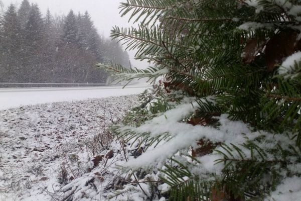 Neige sur les hauteurs de Guéret le 22 janvier 2019