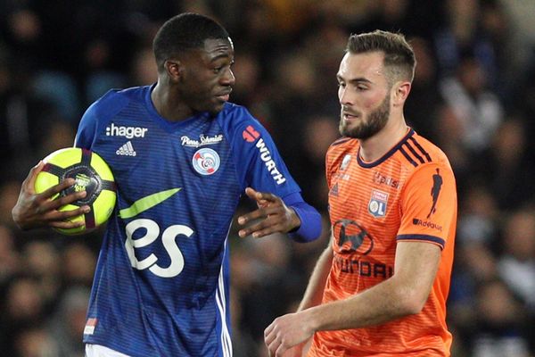 Youssouf Fofana lors du match de L1 entre le RCS et l'OL en mars 2019